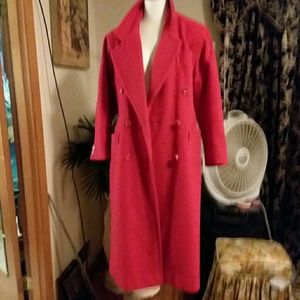 Red wool coat